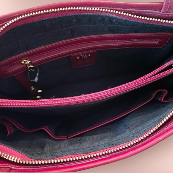 NWOT Monsac Red Leather Bag - Picture 3 of 5